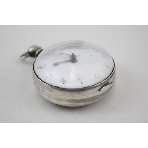 568 - 925 Silver Cased James Jones Fusee Georgian Pocket Watch Key-Wind