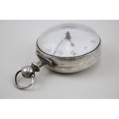 568 - 925 Silver Cased James Jones Fusee Georgian Pocket Watch Key-Wind