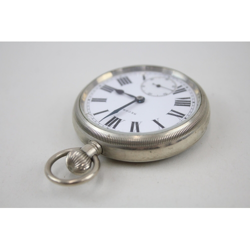 570 - Vintage Record Open Face Pocket Watch Hand-Wind - Watch Runs