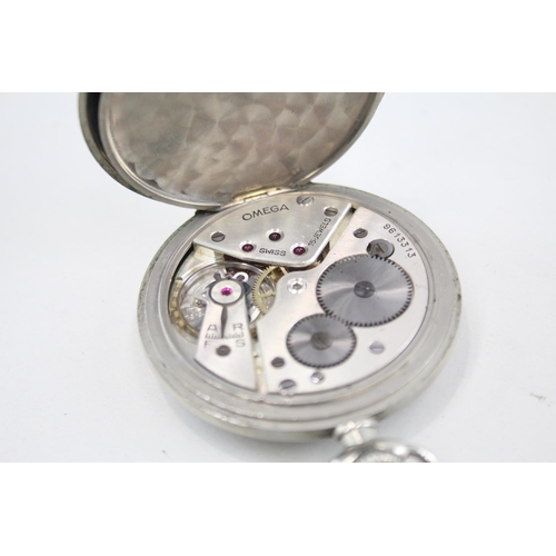 571 - Vintage Omega Open Face Pocket Watch Hand-Wind - Watch Runs