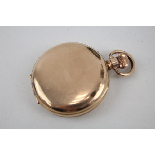 573 - Waltham Open Face Rolled Gold Pocket Watch Hand-Wind - Watch Runs