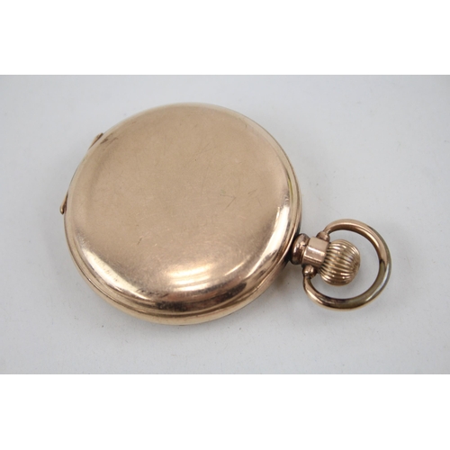 576 - Waltham Open Face Rolled Gold Pocket Watch Hand-Wind - Watch Runs