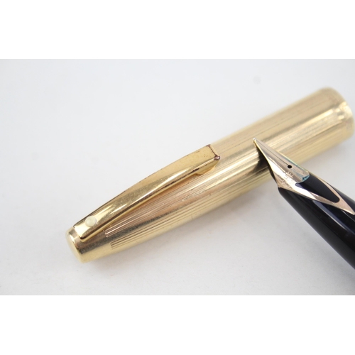 591 - Vintage SHEAFFER Imperial Black Fountain Pen w/ 14ct Gold Nib WRITING