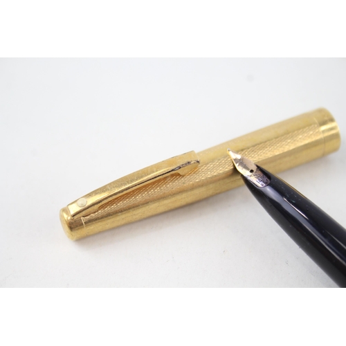 592 - Vintage SHEAFFER Lady Gold Plated Fountain Pen w/ 14ct Gold Nib WRITING