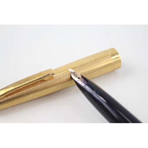 592 - Vintage SHEAFFER Lady Gold Plated Fountain Pen w/ 14ct Gold Nib WRITING