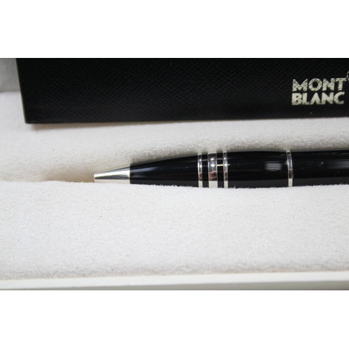 594 - Montblanc Starwalker Ballpoint Black Cased Pen / Biro WRITING Original Box