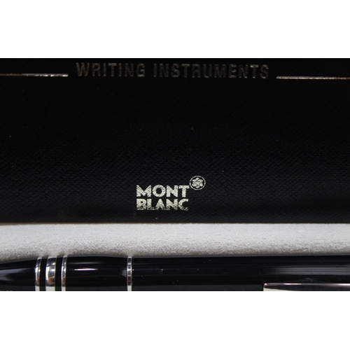 594 - Montblanc Starwalker Ballpoint Black Cased Pen / Biro WRITING Original Box