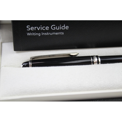 595 - Montblanc Meisterstuck Ballpoint Black Cased Pen / Biro WRITING Original Box