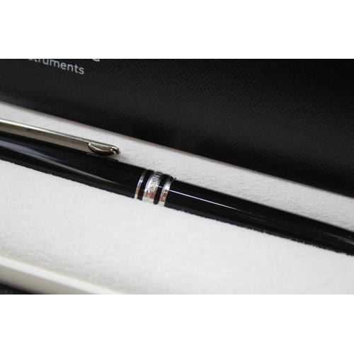 595 - Montblanc Meisterstuck Ballpoint Black Cased Pen / Biro WRITING Original Box