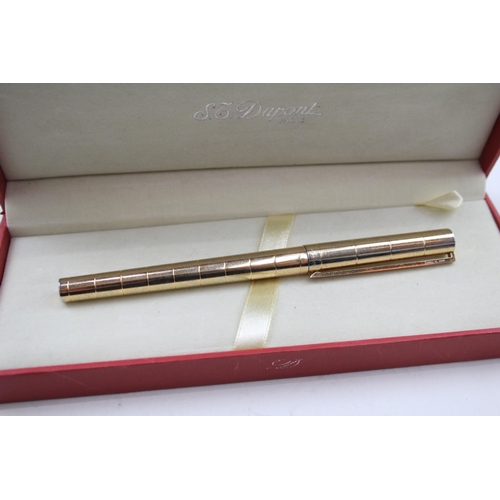 600 - S.T DUPONT Gold Plated Rollerball Pen In Original Box - SG9FE66