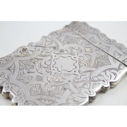 470 - Antique Victorian .925 Birmingham Sterling Silver Calling Card Case (57g)