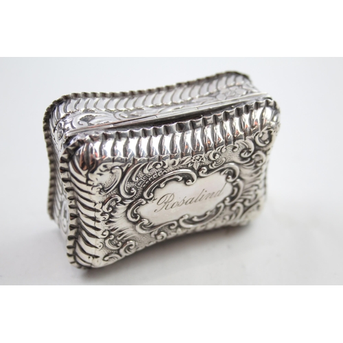 473 - Antique Victorian 1889 Birmingham Sterling Silver Trinket / Snuff Box (44g)