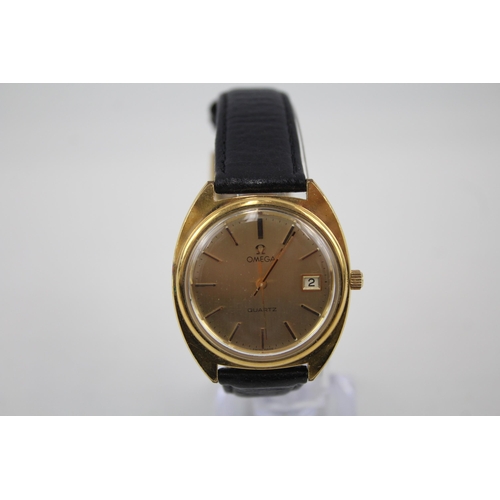 544 - Vintage Omega Gold Tone WRISTWATCH Quartz - Watch Runs -