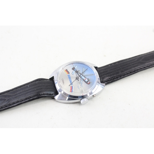 555 - Slava Baikonur Vintage Russian WRISTWATCH Hand-Wind - Watch Runs -