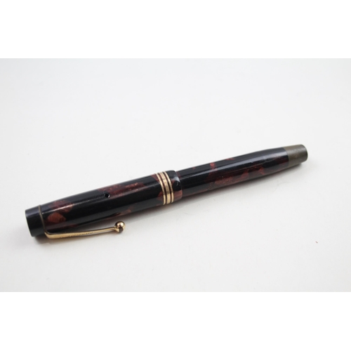 565 - Vintage PARKER Duofold Burgundy Fountain Pen w/ 14ct Nib WRITING