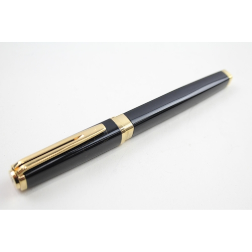 584 - WATERMAN Exception Black Lacquer Fountain Pen w/ 18ct Gold Nib WRITING