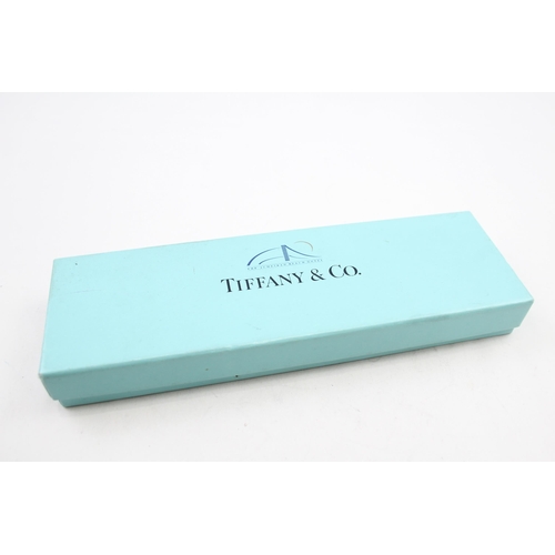 586 - TIFFANY & CO. Blue Enamel & .925 Sterling Silver Ballpoint Pen /  Biro Boxed 15g