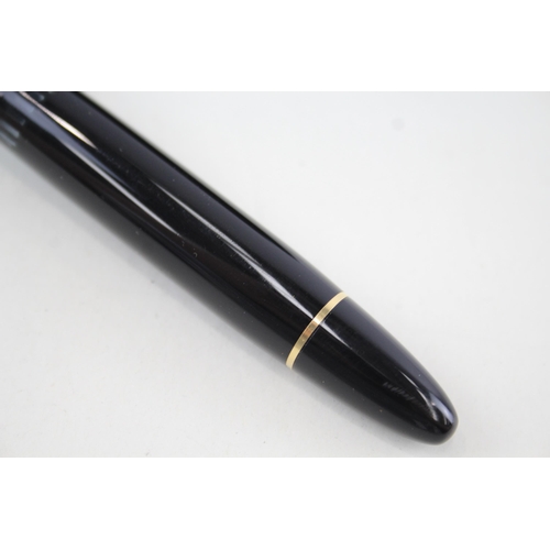 594 - MONTBLANC Meisterstuck No.149 Black Fountain Pen w/ 18ct White Gold Nib WRITING