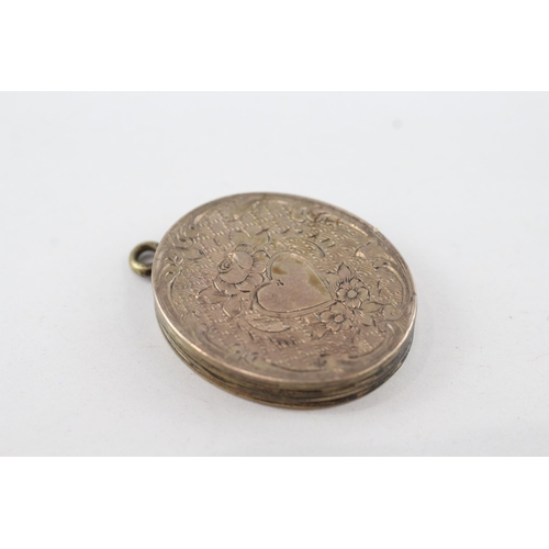 166 - 9ct gold antique back and front locket (4.6g)