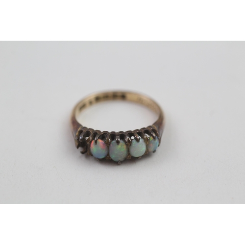 282 - 18ct gold antique opal ring, as seen (3.8g) Size  M