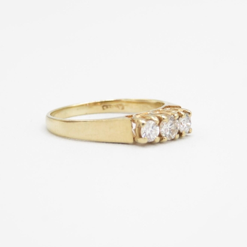 316 - 9ct gold and diamond ring size K   1.6g