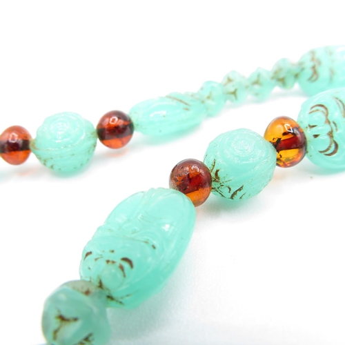 321 - Neiger Brothers Egyptian Revival glass bead necklace