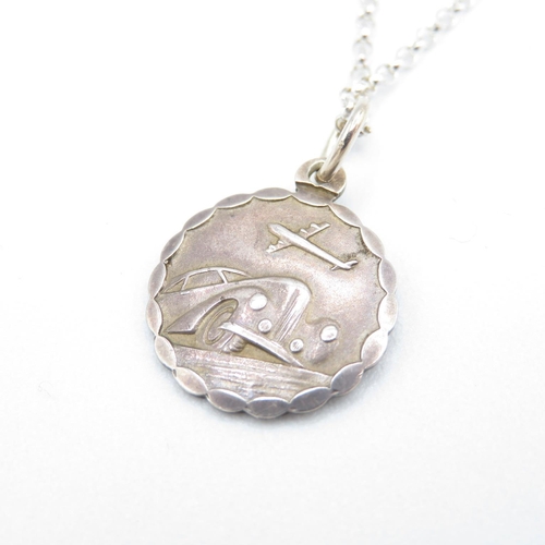 322 - Georg Jensen St. Christopher and chain in silver