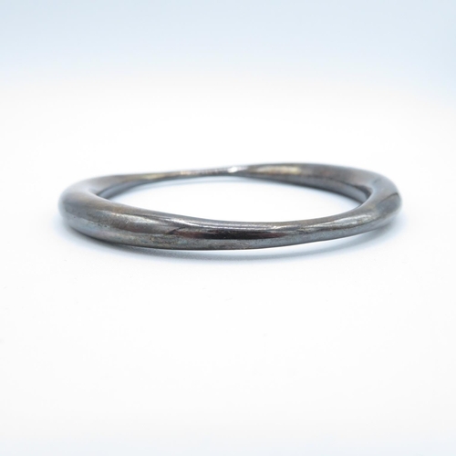 330 - 2x silver HM bangles 28.7g total weight