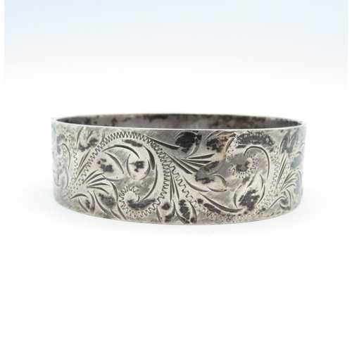 332 - English HM 925 silver bangle engraved To Mary  42g