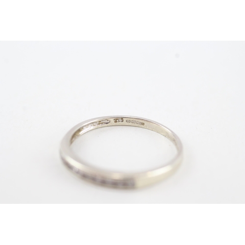 45 - 9ct gold diamond half eternity ring, channel set (1.4g) Size  Q