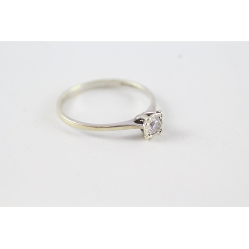 58 - 9ct gold diamond solitaire ring, total diamond weight: 0.20ct approximately (1.4g) Size  O