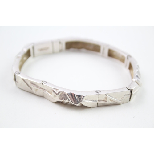 325 - Silver modernist Finnish bracelet by Lapponia (41g)