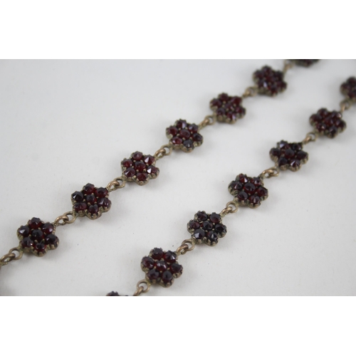 332 - A collection of antique Bohemian Garnet jewellery (27g)