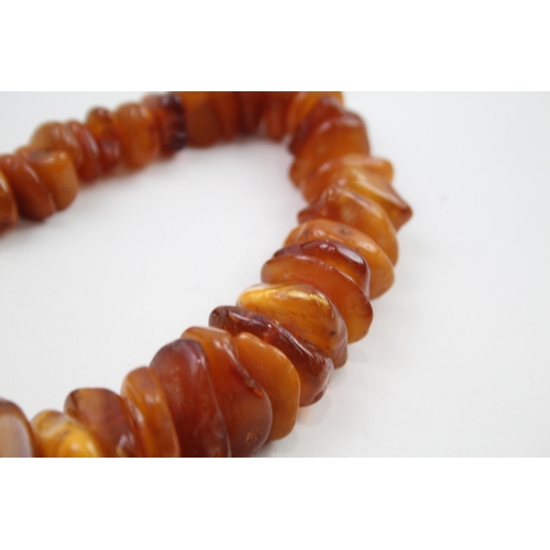 375 - Chunky Amber graduated necklace (129g)