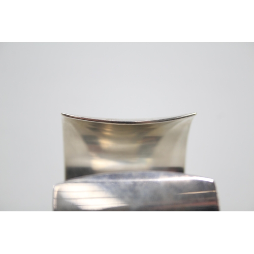 379 - Silver wide cuff bangle by designer Tiffany & Co (92g)