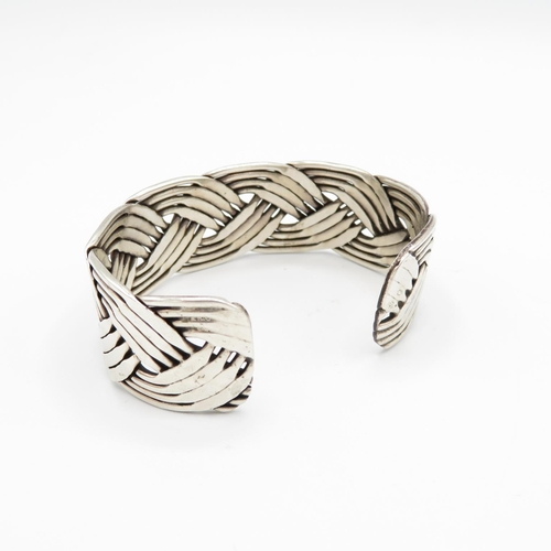 406 - 2x HM silver bangles adjustable 92.6g