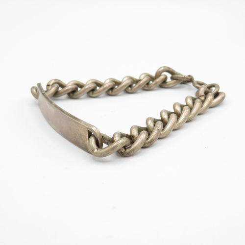 417 - Chunky Gent's HM silver identity bracelet  55g