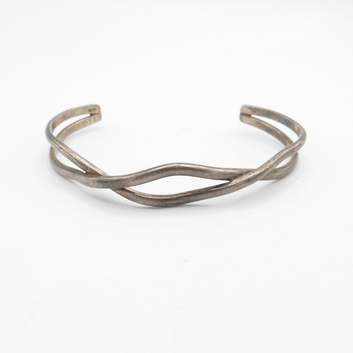 423 - 4x HM silver bangles  all adjustable  62.1g