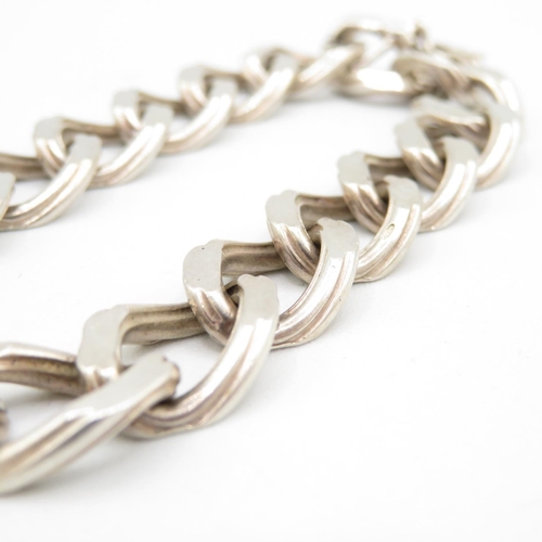 424 - Chunky HM silver bracelet 34g