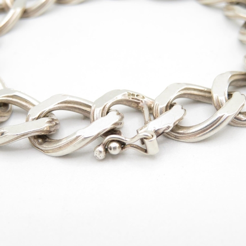 424 - Chunky HM silver bracelet 34g