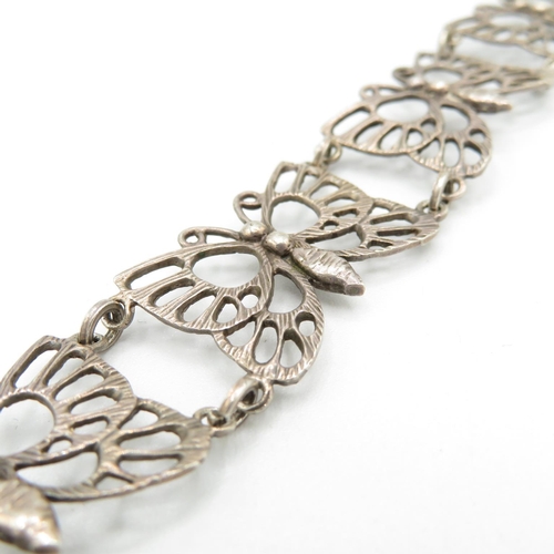 427 - HM silver bracelet Butterfly design 15.5g