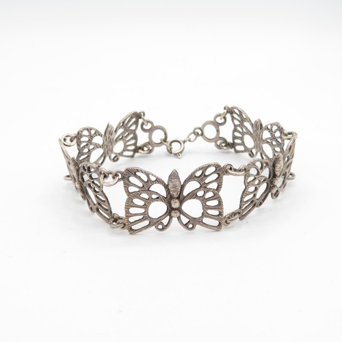 427 - HM silver bracelet Butterfly design 15.5g