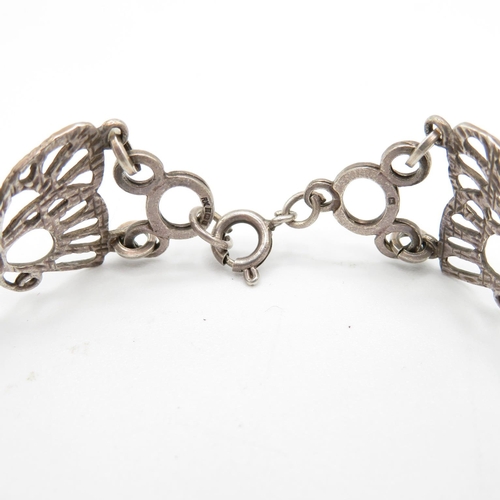 427 - HM silver bracelet Butterfly design 15.5g