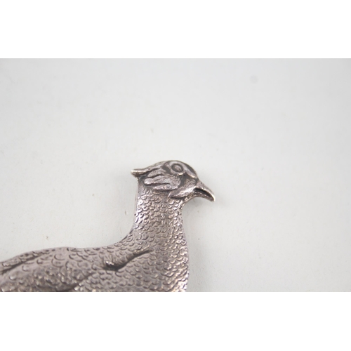 403 - Vintage Hallmarked 1989 London  Sterling Silver Novelty Pheasant Bookmark (87g)