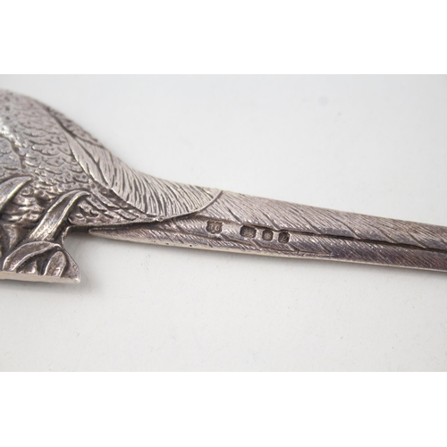 403 - Vintage Hallmarked 1989 London  Sterling Silver Novelty Pheasant Bookmark (87g)