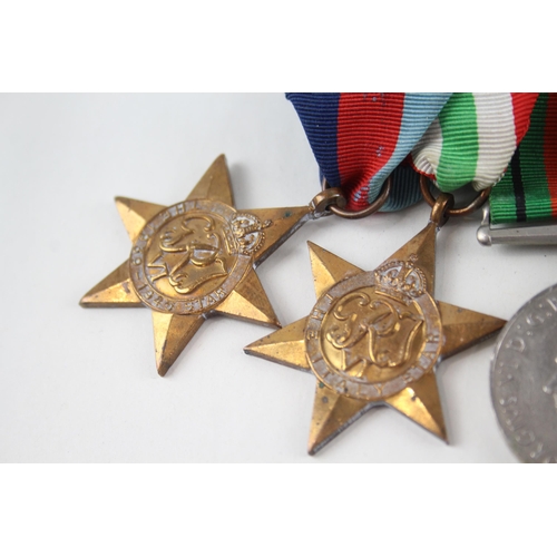 453 - WW2 ER.II Officers Mounted Medal Group inc Italy Star 1953 Coronation 1977 Jubil