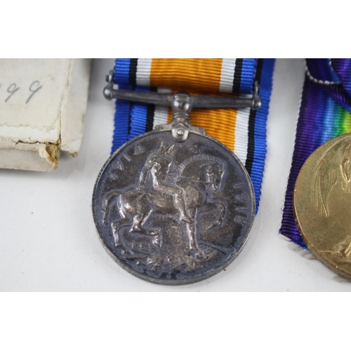 455 - Boxed WW II Medal Pair. Named. 30719 PTE. T. Milbourne. Bord. R.