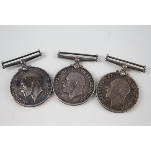 459 - WW1 War Medals x 3 Named L 42790 Gnr. G. Rogers R.A 322961 Spr J. Irvine