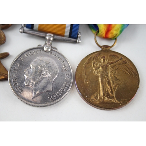 460 - Mounted WW1 1914-15 Star Trio Named 1550 Pte A. Walden Cheshire Regt