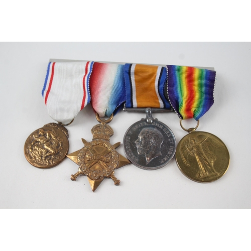 461 - WW1 Officers Mounted Medal Group 1914-15 Star Trio Named 2nd Lt